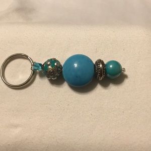 Rocycle beaded keychain